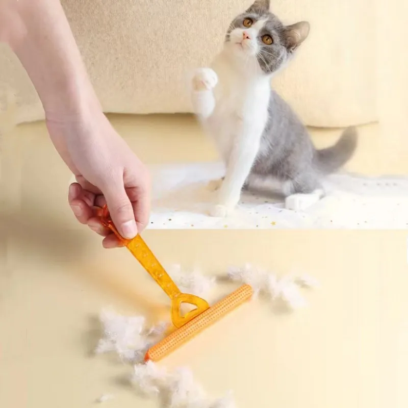 Cepillo removedor de pelo de mascotas para gatos, doble cara, recolector de lana, afeitadora portátil, raspador de pelo, productos para mascotas - imagen 2