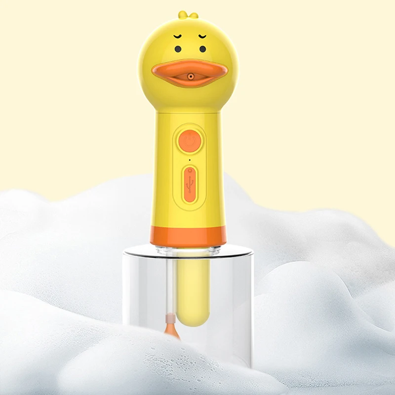 Pequeño pato amarillo limpieza de mascotas baño máquina de espuma eléctrica carga Usb dispensador automático de jabón máquina de espuma accesorios para mascotas - imagen 4
