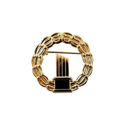 Broche esmaltado dorado para collares de gatos y perros – 20mm