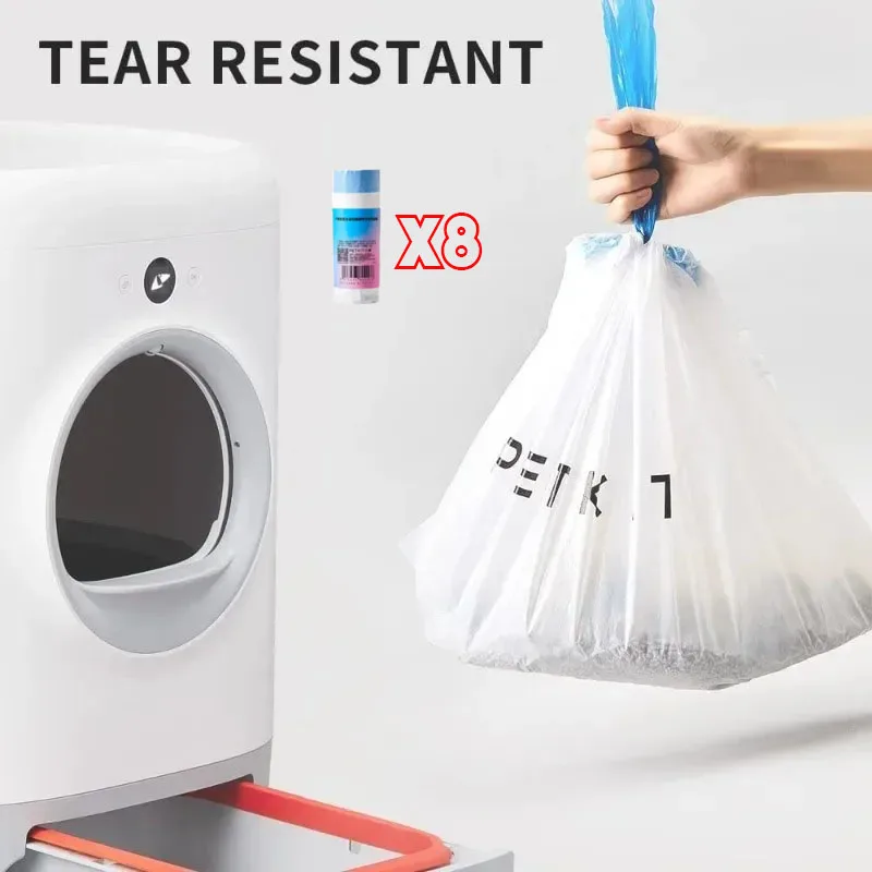 Inodoro inteligente para gatos, adecuado para bolsas de basura, el gato puede recoger bolsa de almacenamiento y recoger 20 bolsas/rolos de suministros, limpieza de mascotas - imagen 2