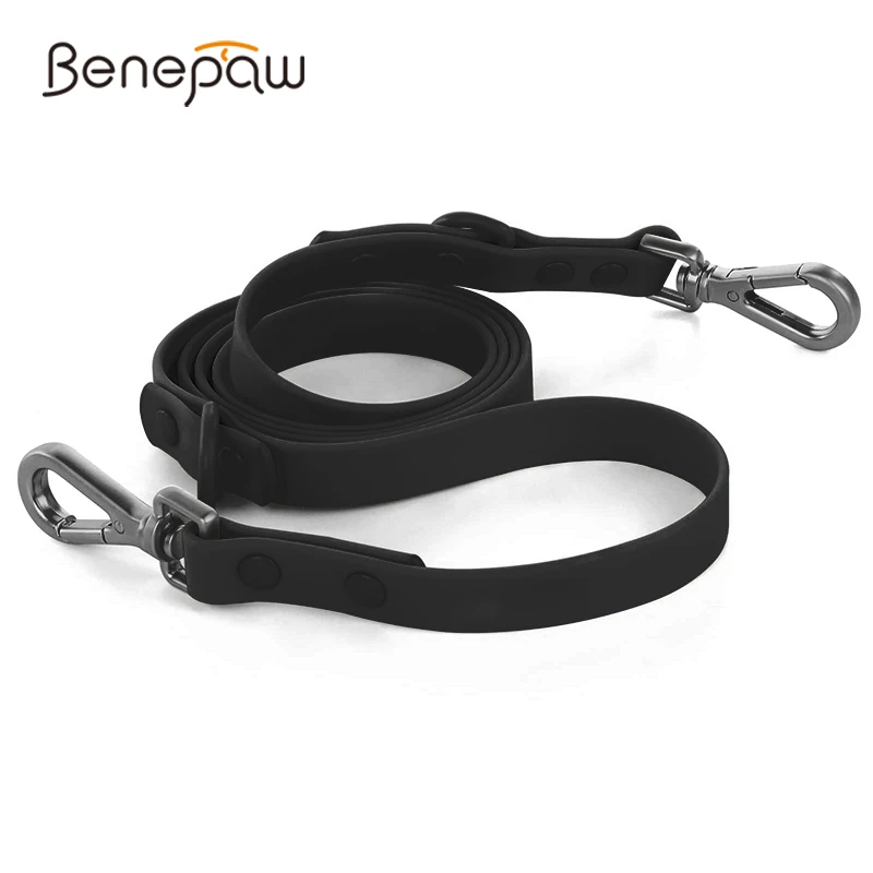 benepaw correas impermeables perros 2 ganchos duraderas ajustables control tráfico seguridad mascotas plomo perros pequeños medianos grandes caminar