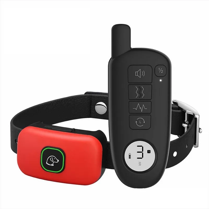 Collar de entrenamiento para perros, dispositivo eléctrico de descarga remota, resistente al agua IP67, recargable, vibración, sonido, antiladridos, envío directo, 1000 pies - imagen 3