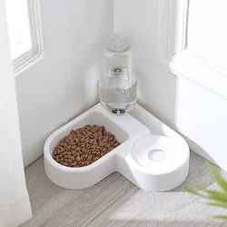 Cuencos en forma de corazon para perros y gatos - agua y comida