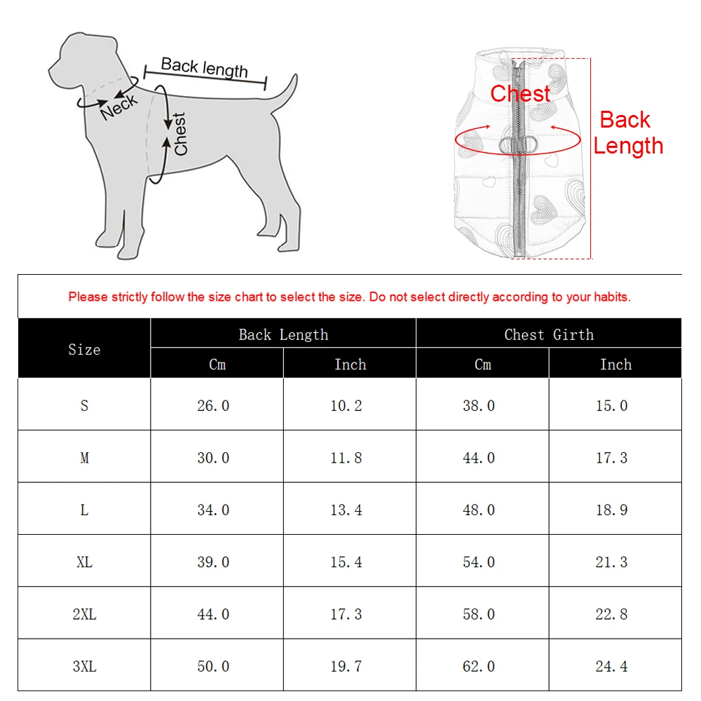 Chaqueta cálida de invierno para perros, ropa para gatos, abrigo para cachorros con anillo en D para perros pequeños, Chihuahua, Pug, trajes para mascotas - imagen 5