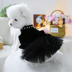 Vestido tutú elegante para perro pequeño – Negro