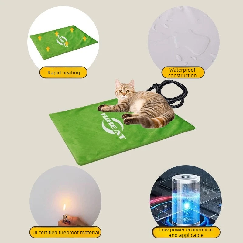 Almohadilla térmica impermeable con temporizador para gatos y perros - imagen 5