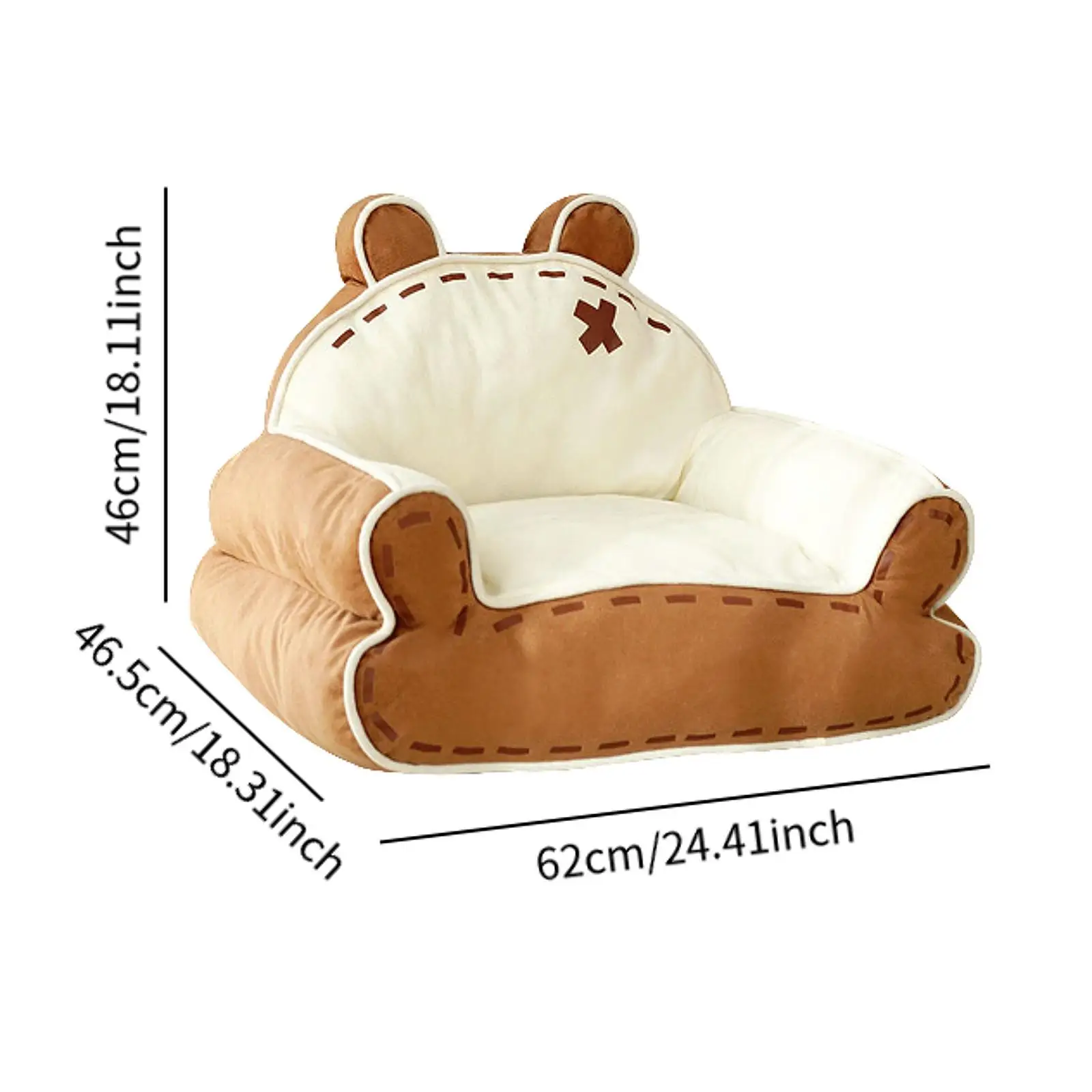 Pet Sofa Cat Couch Bed Cartoon Little Bear Shape Kitty Cozy Cave Sofa Nest for Puppy Room Small Medium Dogs Cats Home