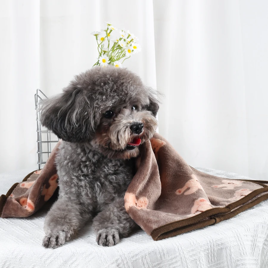 Manta cálida de franela para mascotas de otoño e invierno, doble propósito tanto para cama como almohadilla, fácil de limpiar, esencial tanto para el hogar como para viajar - imagen 4