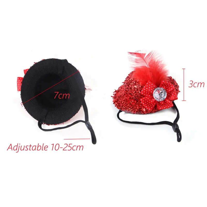 Mini sombrero para mascotas, tocado de Halloween, accesorios para animales pequeños, conejo, Chinchilla, hámster, conejillo de indias, Meerschwein - imagen 3