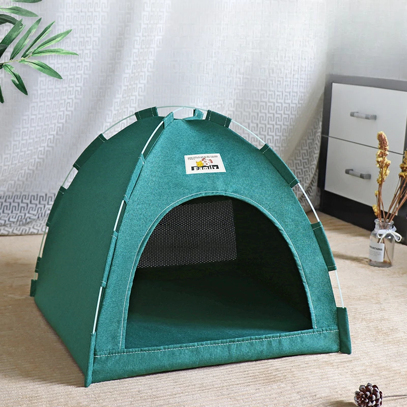 Casa para gatos plegable y transpirable, tienda para mascotas, nido Universal para perros y gatos para las cuatro estaciones, estera fresca de verano, plegable portátil para exteriores - imagen 2