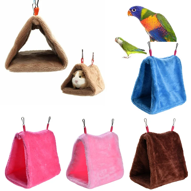 Hamaca cálida para cama de tienda, cueva colgante para jaula de pájaros para dormir, Nido de Pájaros para mascotas, accesorios para jaula de loros, Invierno - imagen 3