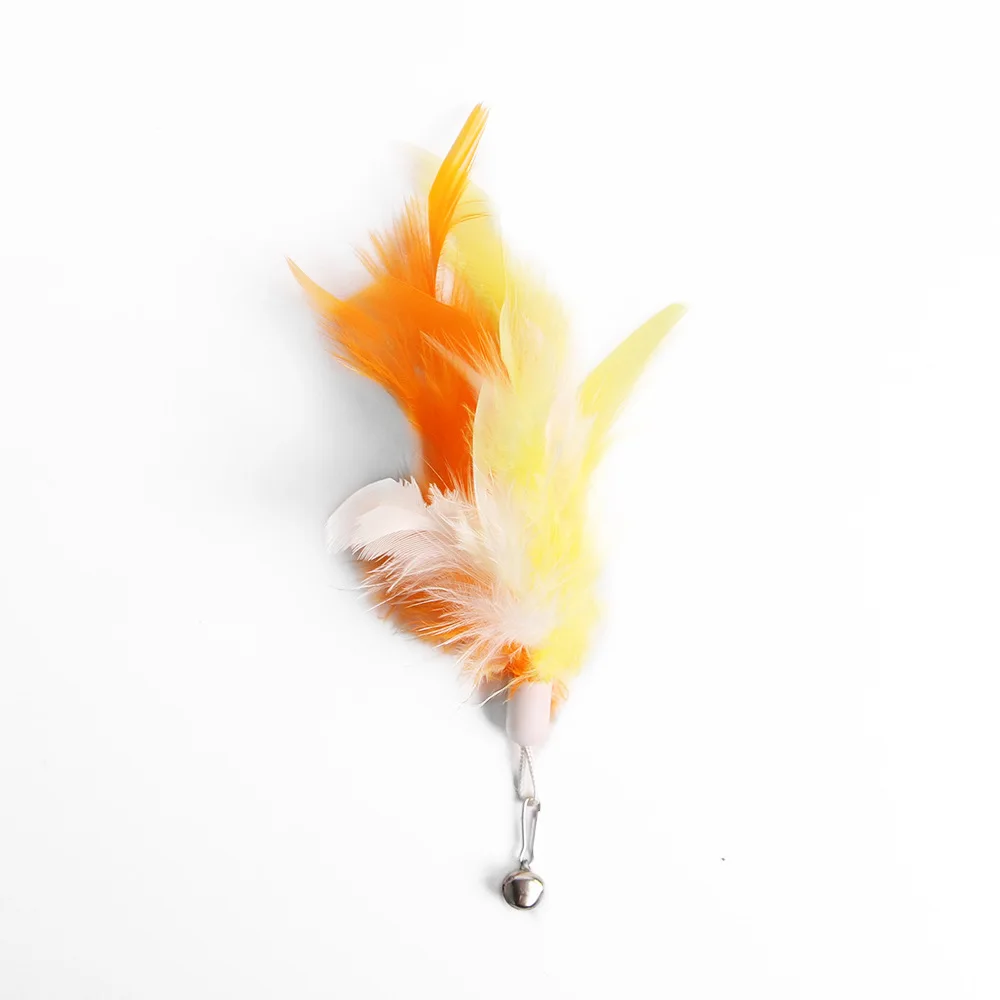 Juguetes interactivos de plumas de simulación para gatos, juego de varita Teaser para gatitos, divertido palo de pluma estirable, suministros para gatos - imagen 5