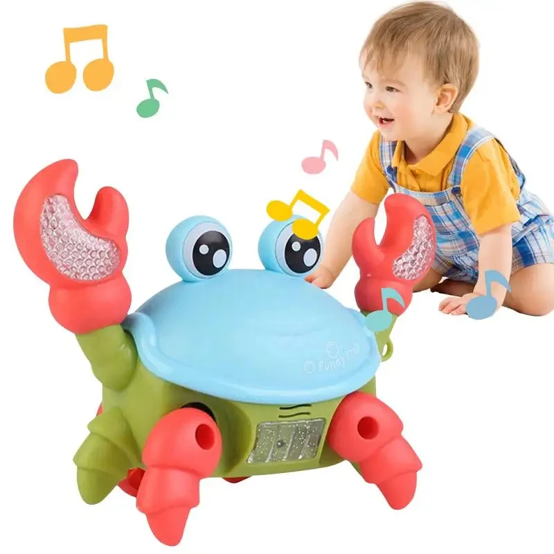 Juguete para caminar de pulpo y cangrejo para gatear por inducción para niños, juguetes musicales electrónicos para mascotas, juguete educativo para niños pequeños, juguete móvil, regalo de Navidad - imagen 2