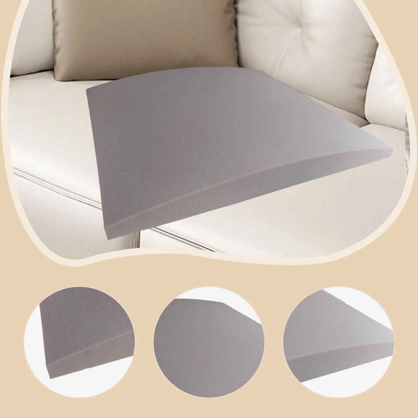 Couch Cushion Support for Sagging Seat, Under The Cushions Curved Sponge Couch Supporter, 20 x 20 x 2 inch for Chair