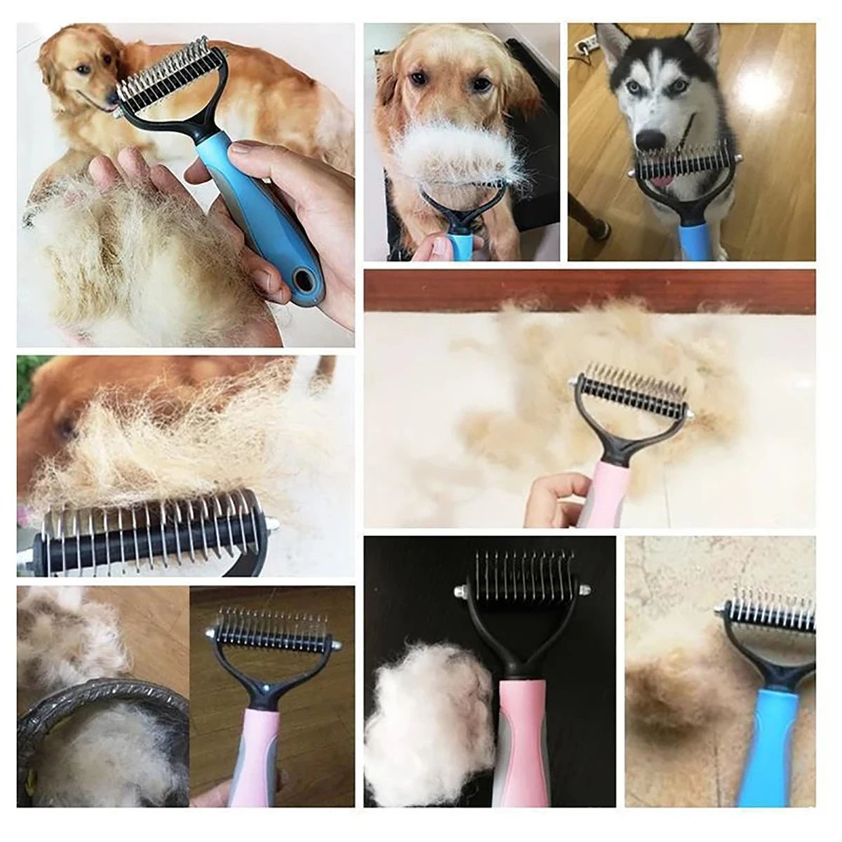 Cepillo profesional para quitar el pelo de perros, cortador de nudos para el pelo de mascotas, peine para cachorros y gatos, cepillos para el cuidado de perros, suministros de caída - imagen 5