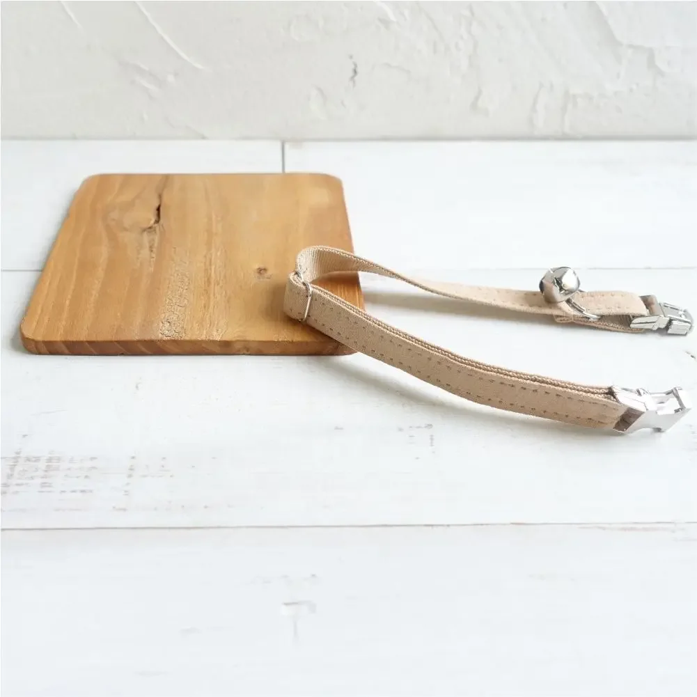 Collar de gato personalizado, contactos de nombre de identificación personalizados, hebilla de metal, collares de gato de terciopelo desnudo ajustables con campana - imagen 3