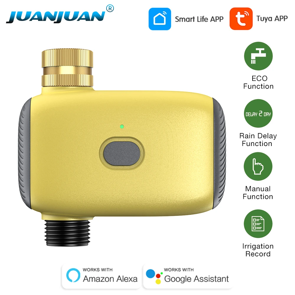 Temporizador de riego de jardín inteligente Tuya Zigbee, temporizador de agua automático, controlador de riego por goteo programable, sistema de riego al aire libre