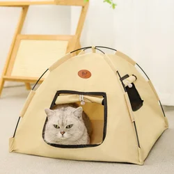 Nido suave para gatos y perros pequeños – Cama cueva acolchada con cortina