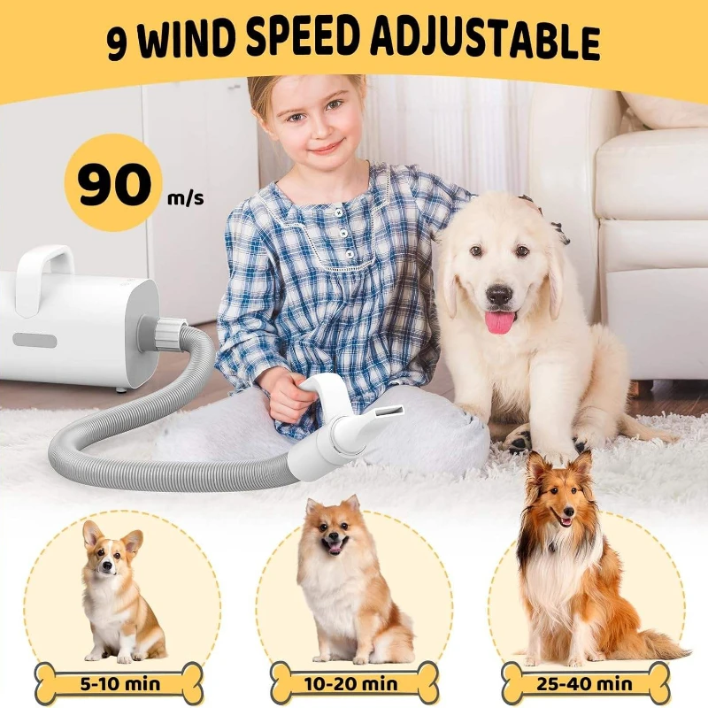 Secador profesional para mascotas, secador de pelo para perros y cachorros, accesorios para gatos, gatitos y perros, soplador portátil, secadores para perros y gatos, máquina para el cuidado de mascotas - imagen 3