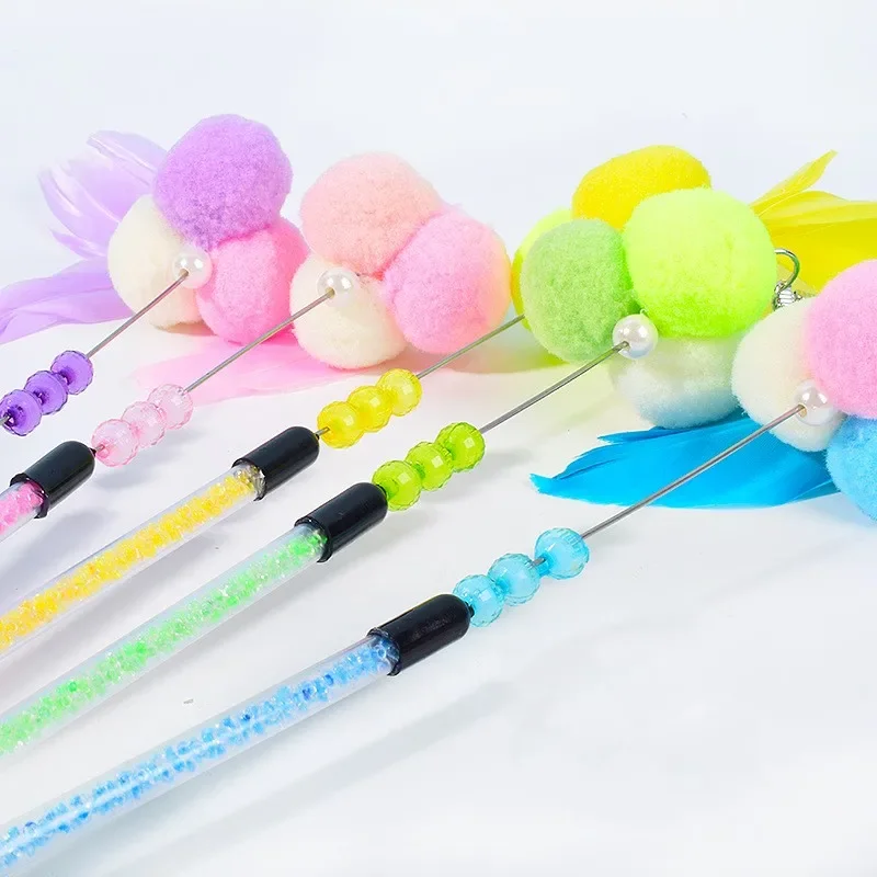 Juguete interactivo para gatos, bola de lana con campana, resistente a las mordeduras, suministros para mascotas - imagen 4