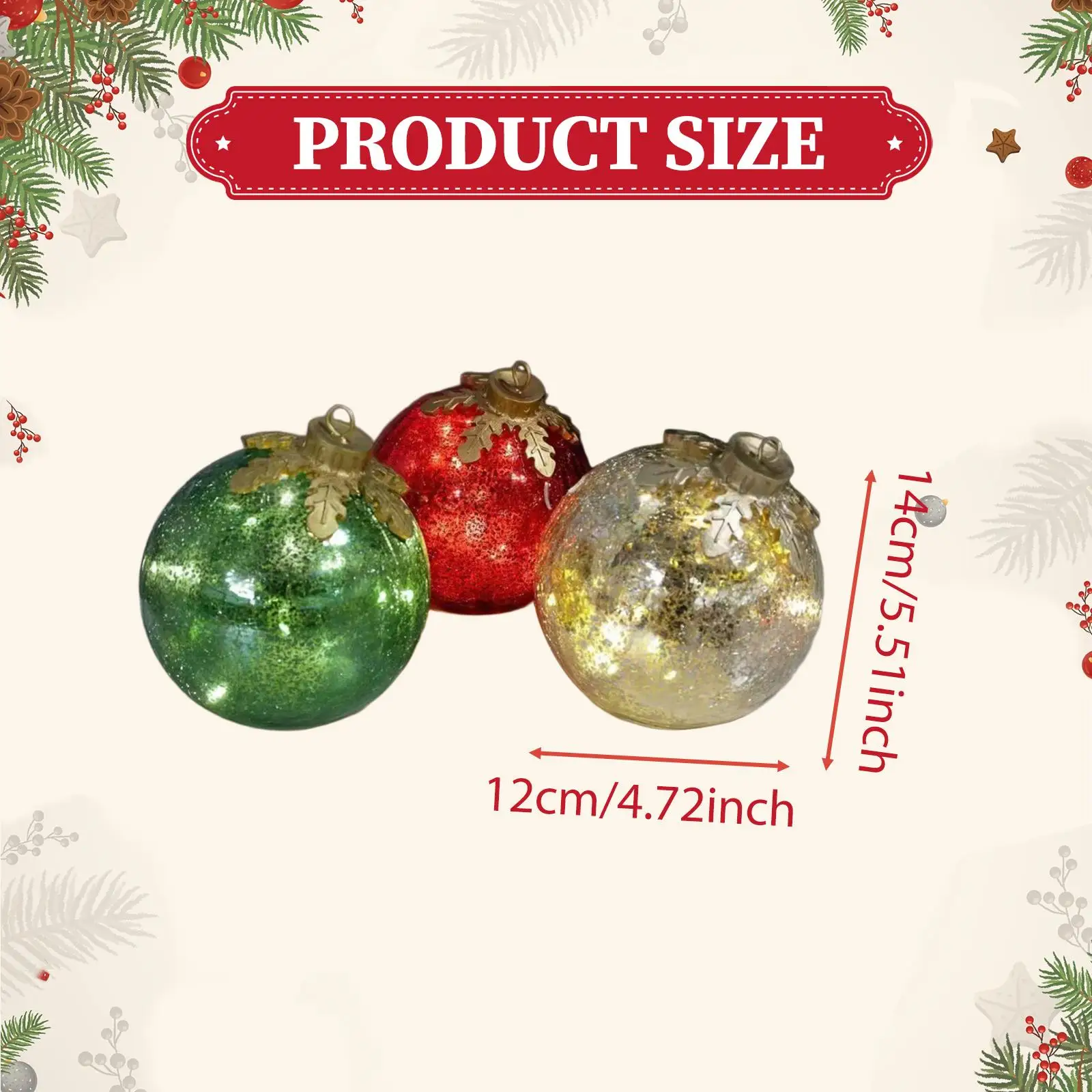 3x Tabletop Christmas Ornaments Christmas Decorations Centerpieces for Farmhouse