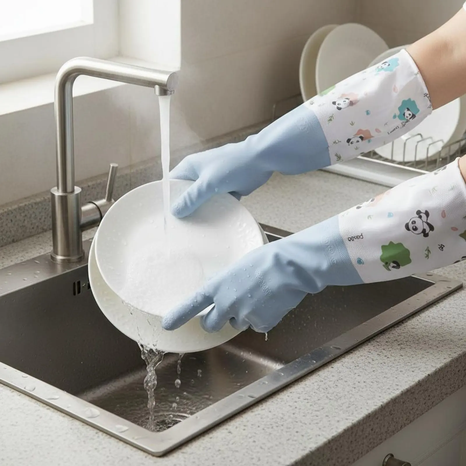 Guantes largos impermeables para bañar perros y gatos - imagen 2