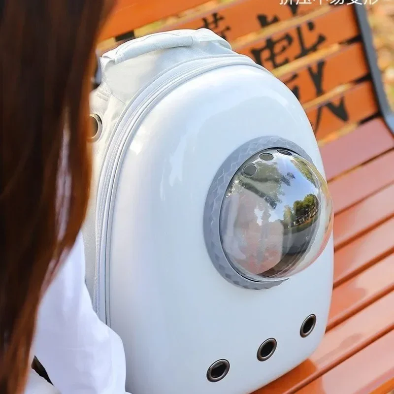 Mochila transpirable para mascotas, transportador para perros y gatos, productos para mascotas, bolso de hombro de viaje portátil para gatos al aire libre, accesorios - imagen 2