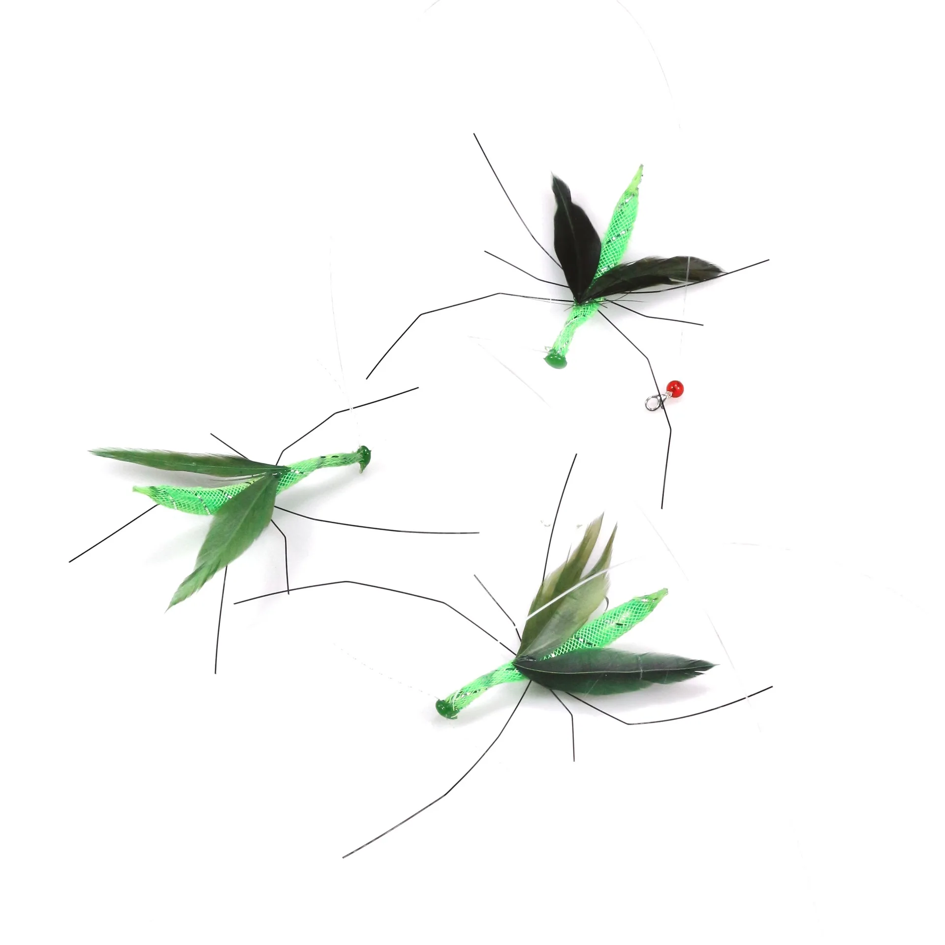 Cabezal de repuesto de insectos Mantis de simulación verde para gato, varilla de palo de Teaser, juguetes para gatos, 2/3/5 Uds. - imagen 2