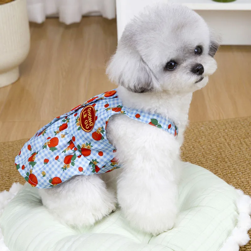 Vestido veraniego a cuadros para perros mini – Chihuahua y Dachshund - imagen 4