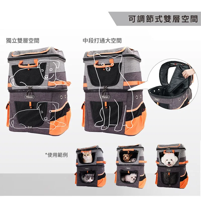 Bolsa para mascotas Mochila doble para gatos y perros Bolsa portátil para salir de gatos y perros Productos para mascotas - imagen 4