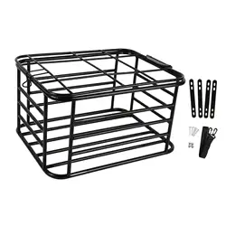 Soporte trasero para bicicleta, cesta de almacenamiento para bicicleta, contenedor, soporte para perros estable y resistente para bicicletas de montaña al aire libre, senderismo y viajes