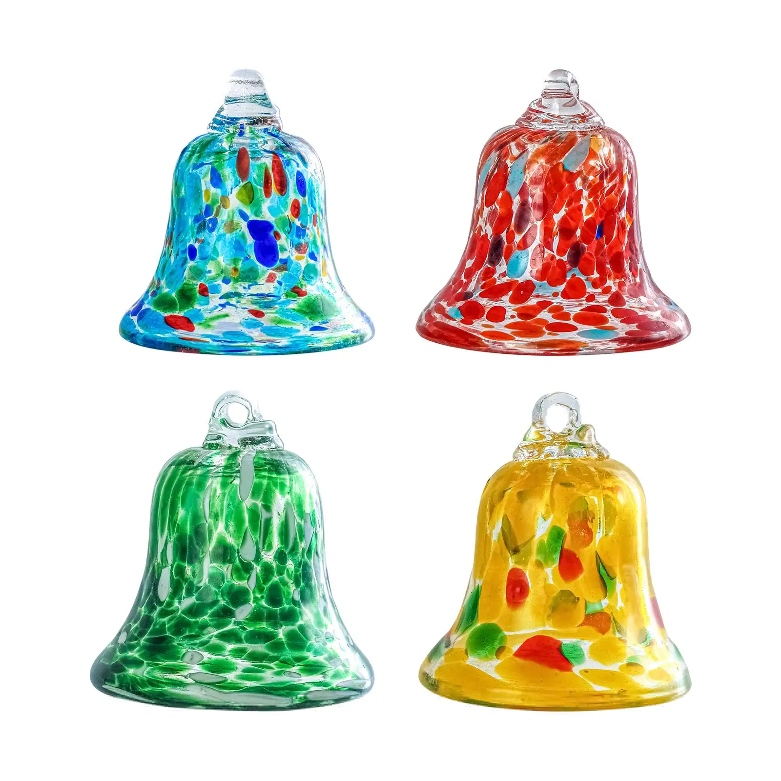 Christmas Bell Ornament Glass Smooth Creative Xmas Tree Decor Christmas Tree Decoration for Holiday Window New Year Bedroom