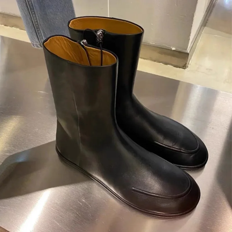 Botines 2025 invierno nuevo punta redonda cómodos pantalón corto Casual botas moda mujer botas de caballero - imagen 2