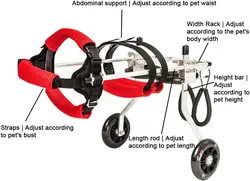 Carrito de ruedas para perros pequeños con parálisis trasera