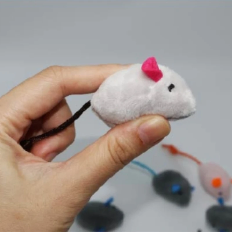 Juguetes de ratón con hierba gatera para gatos, juguetes interactivos para gatos con ratones de peluche para gatitos de interior, suministros para mascotas con ratas de peluche resistentes a mordeduras - imagen 3