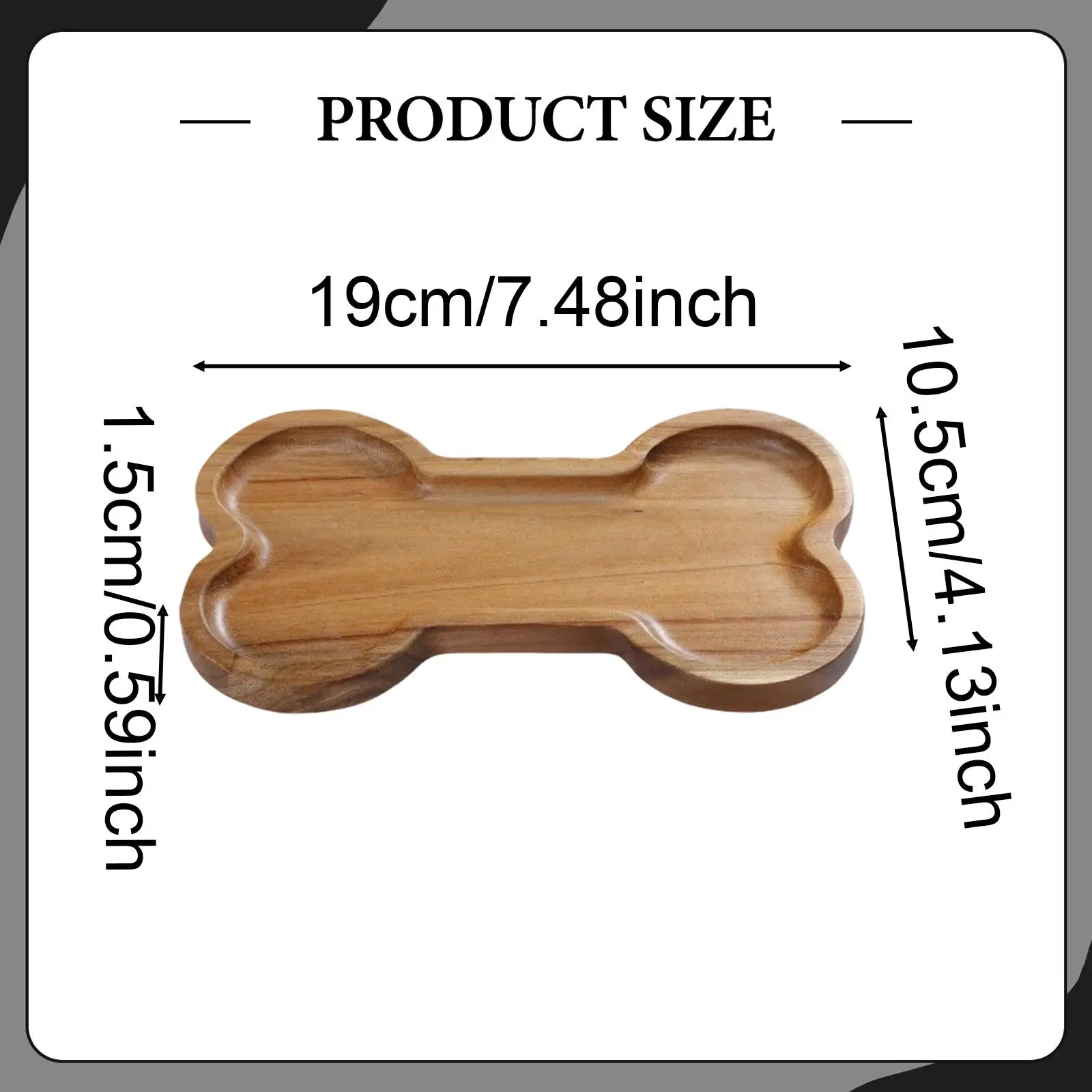 Wooden Serving Tray Organizer Rustic Dinner Tray Candy Dish Bowl, Wooden Plate Snack Plate for Dessert, Breakfast, Cupcake Fruit