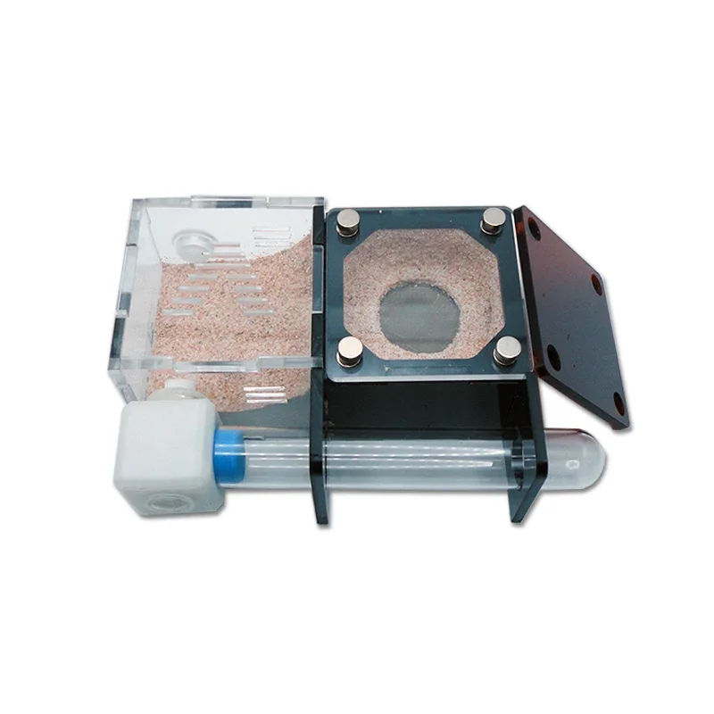 Granja de hormigas de hormigón, minicámara de tierra profunda con área de alimentación, taller de hormiguero para mascotas con alimentador de agua, nido de hormigas, caja de insectos, nuevo - imagen 2