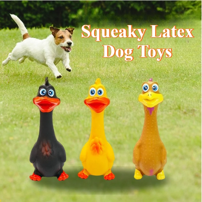 Juguetes para perros de látex chirriantes, juguetes para masticar pollo con sonido, juguete interactivo resistente a mordeduras para cachorros y gatos, divertido juguete para apretar