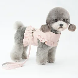 Vestido falda con perlas para perros pequeños Pomerania y Yorkshire