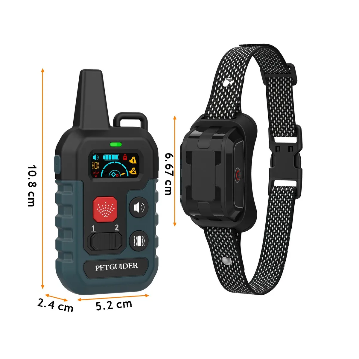 Collar de entrenamiento para mascotas con control remoto en aerosol, vibración de tono en aerosol, 6 niveles ajustables, antiladridos, entrenador profesional para perros humanísticos