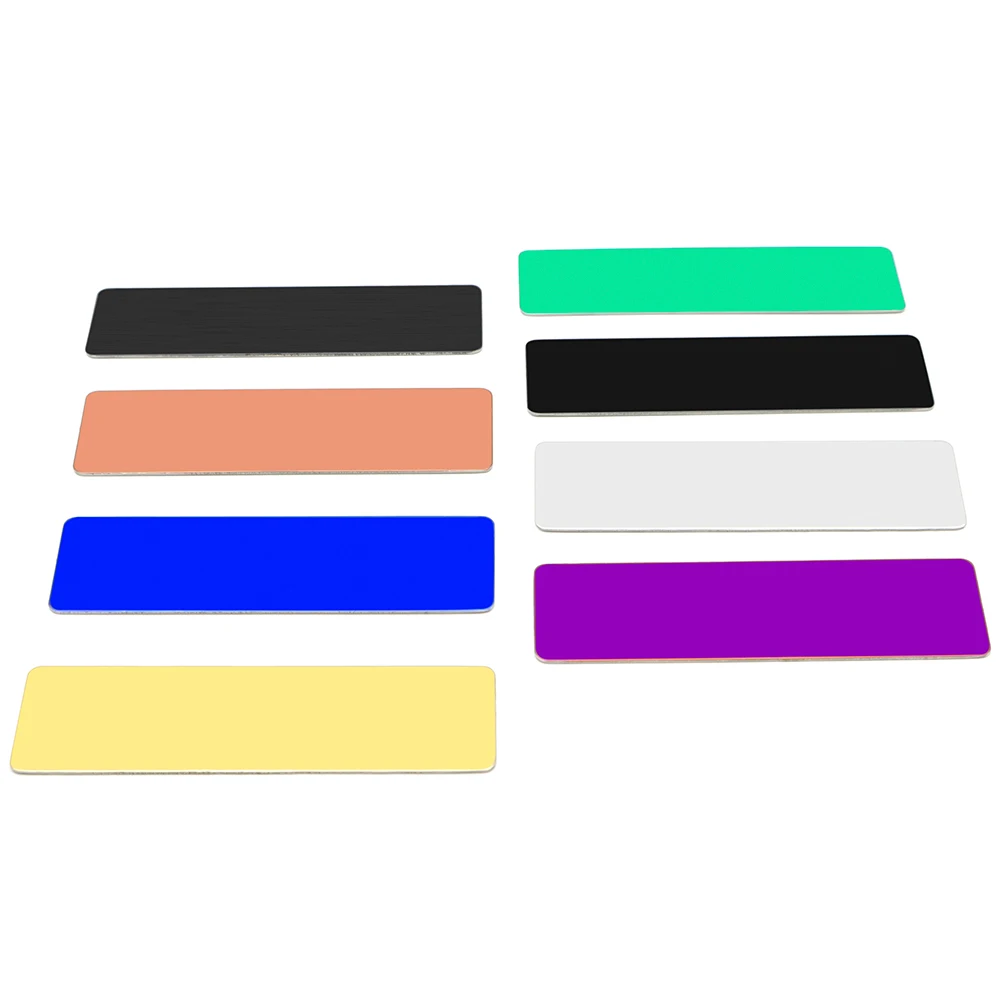 Venta al por mayor, 100 Uds., etiqueta de identificación de nombre de empleado de acero inoxidable, insignia de identidad de trabajo, estuche de negocios DIY, etiqueta de perro en blanco