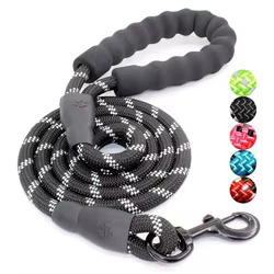 Correa para perros acolchada con mango ergonómico y reflectante