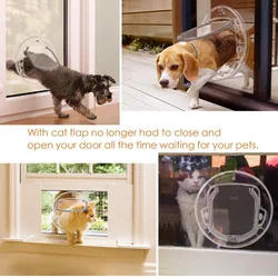 Puerta Redondeada de Plástico para Jaulas de Gatos y Perros Pequeños