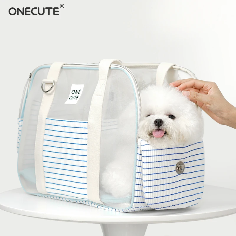 Bolsa transportadora para mascotas con ventana transparente a la moda, bolso de hombro portátil para perros pequeños y gatos, bolsa saliente para cachorros para viajes