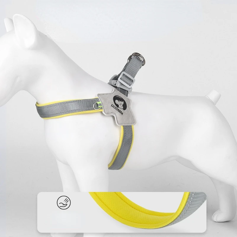 Arnés ajustable para perros y gatos, chaleco de malla reflectante para el pecho, Bulldog Francés, entrenamiento para caminar - imagen 3