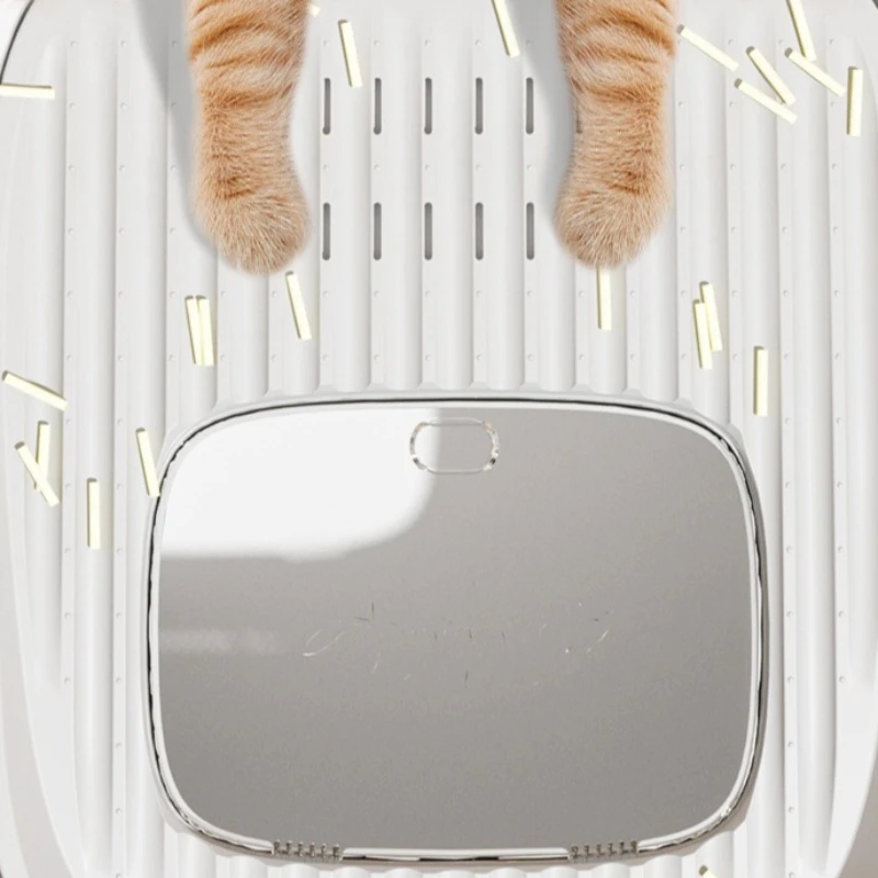 Arenero cerrado para gatos con tapa superior anti-salpicaduras - imagen 4