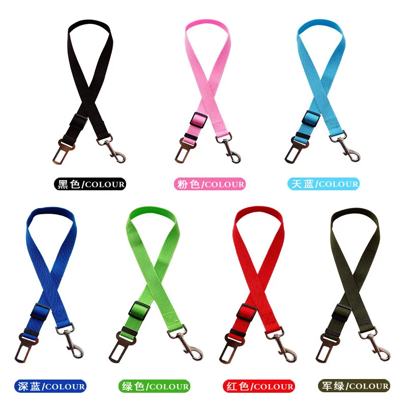 suministros para perros collar perro arnes perro correa perro perros accesorios arnes perro pequCinturón de seguridad ajustable para perros y gatos, arnés con Clip de plomo, palanca de seguridad, accesorios para perros - imagen 3