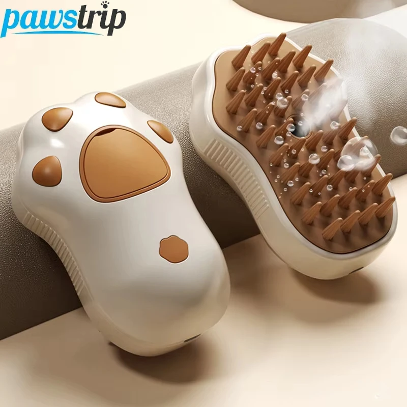 Cepillo de vapor 3 en 1 para perros y gatos con pulverizador - Aseo