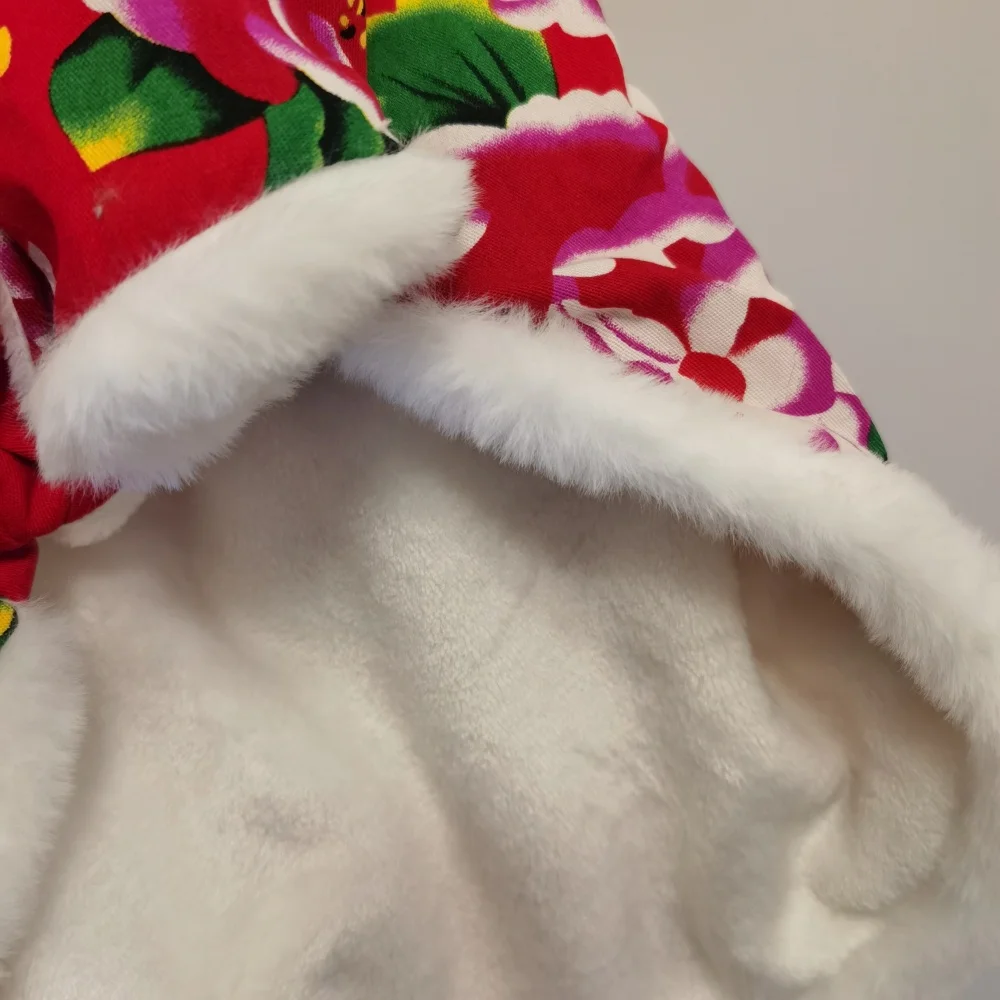Chaqueta acolchada Floral de algodón grueso rojo estilo Chese para galgo italiano en invierno, abrigo cálido para caniche Bedlington, suministros para perros medios - imagen 5