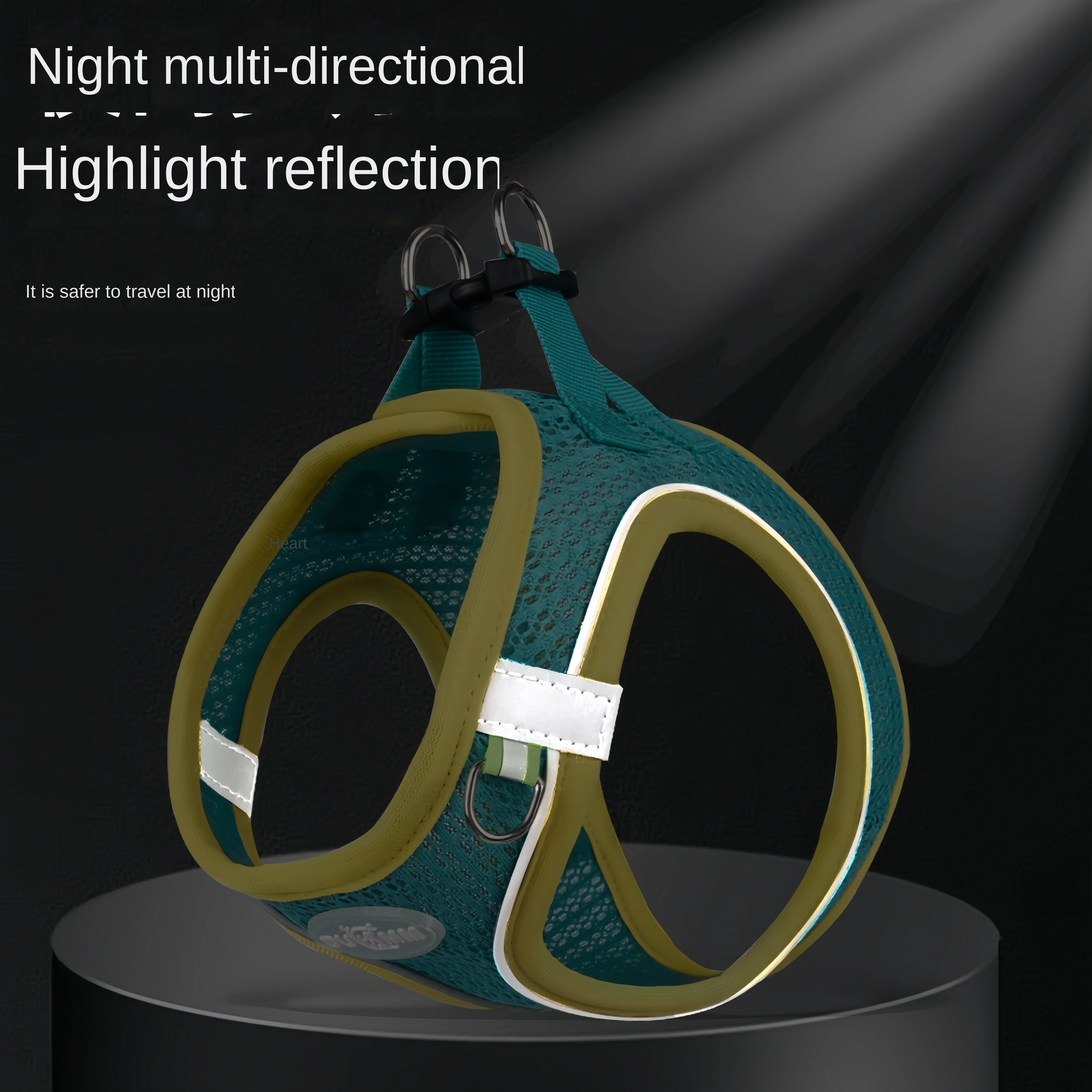 Conjunto de arnés para perro, chaleco reflectante, transpirable, ajustable, para perros pequeños y medianos, caminar al aire libre, Verano - imagen 3